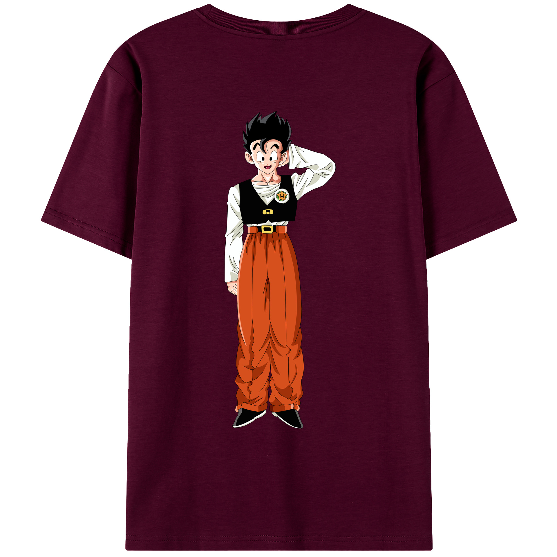 （画像用） ドラゴンボール 孫 悟飯（そんごはん）DRAGON BALL Son Gohan レディース半袖Tシャツ(バックプリント)